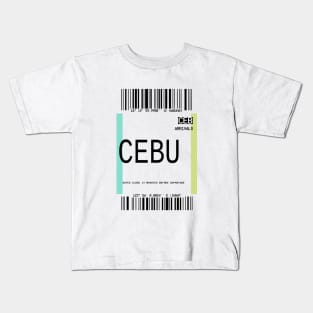 Cebu Philippines Plane Ticket Kids T-Shirt